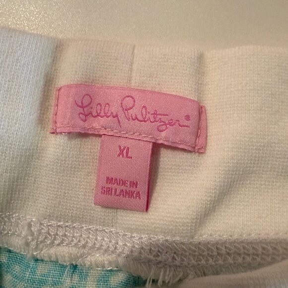 Lilly Pulitzer Hayden Skirt XL Shorely Blue Ice Cake NWT Linen - Picture 3 of 10